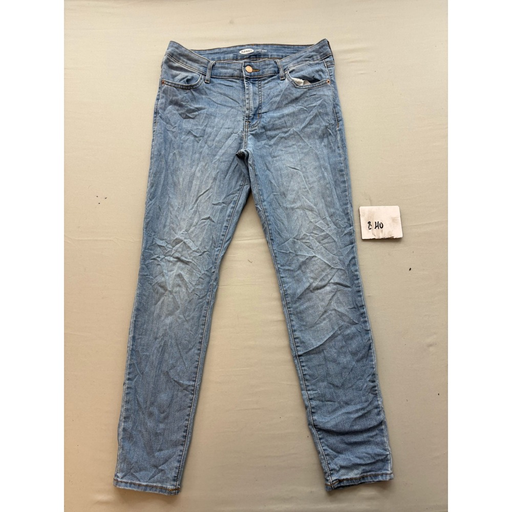 Old Navy Super Skinny Mid-Rise Jeans Light Wash Blue Denim Size 8